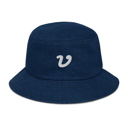 "V" Denim Bucket Hat