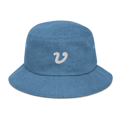 "V" Denim Bucket Hat